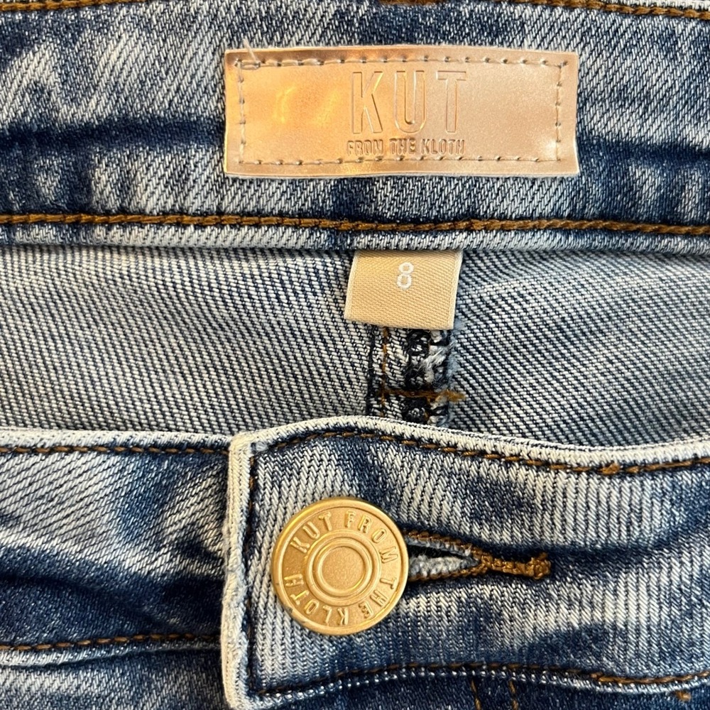 KUT From The Kloth Reese High Rise Fab Ab Ankle Straight Leg Jeans Size 8 - Picture 3 of 4
